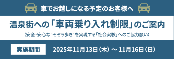 車両乗入れ制限2025年11月13日〜2025年11月16日